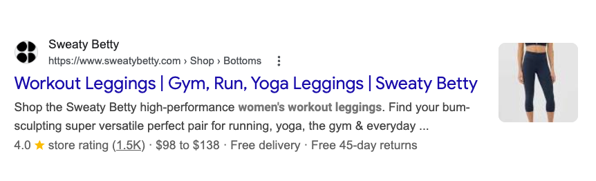 Single image thumbnail treatment in Google Search